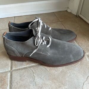 Cole Haan Feathercraft Grand Blucher Shoes Gray Suede Oxford C29704